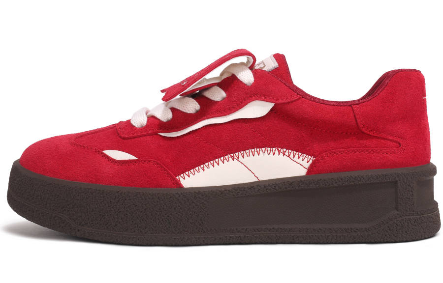 TTKJ Fashion Summer Baguette Puffy Platform Height Increasing 4cm Suede Lightweight Slip Resistant Low top