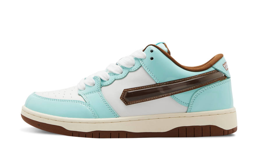 Vandy The Pink Cola Burger Shoes ComplexCon Limited Leather Stylish Skateboarding Shoes Unisex White Blue