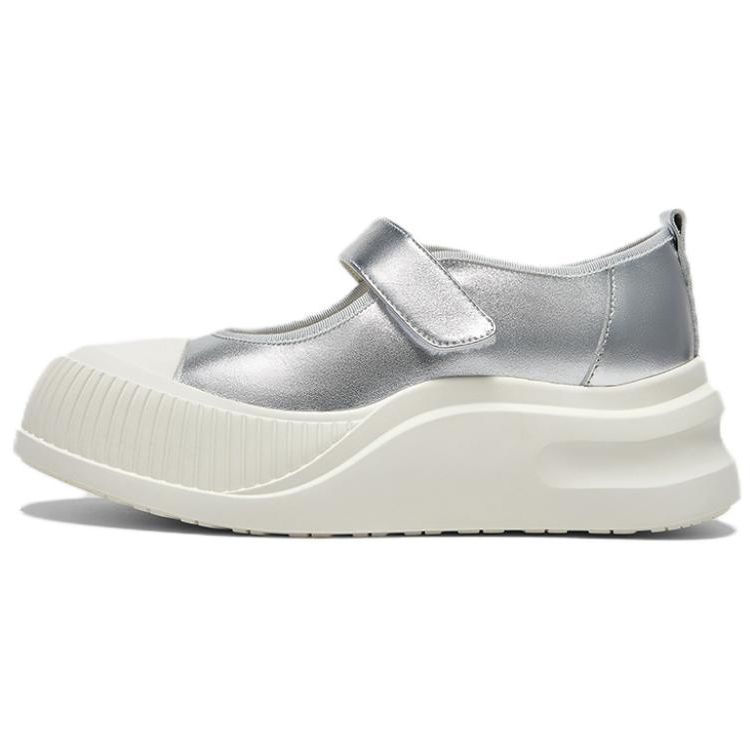 SKAP Sacred Step, Silver Wing Girlish Cow Leather Platform Mary Jane Shoes Women's