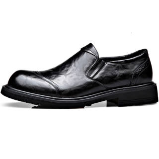 SHUPATE Casual Leather Shoes Men's Low Top Black/Brown