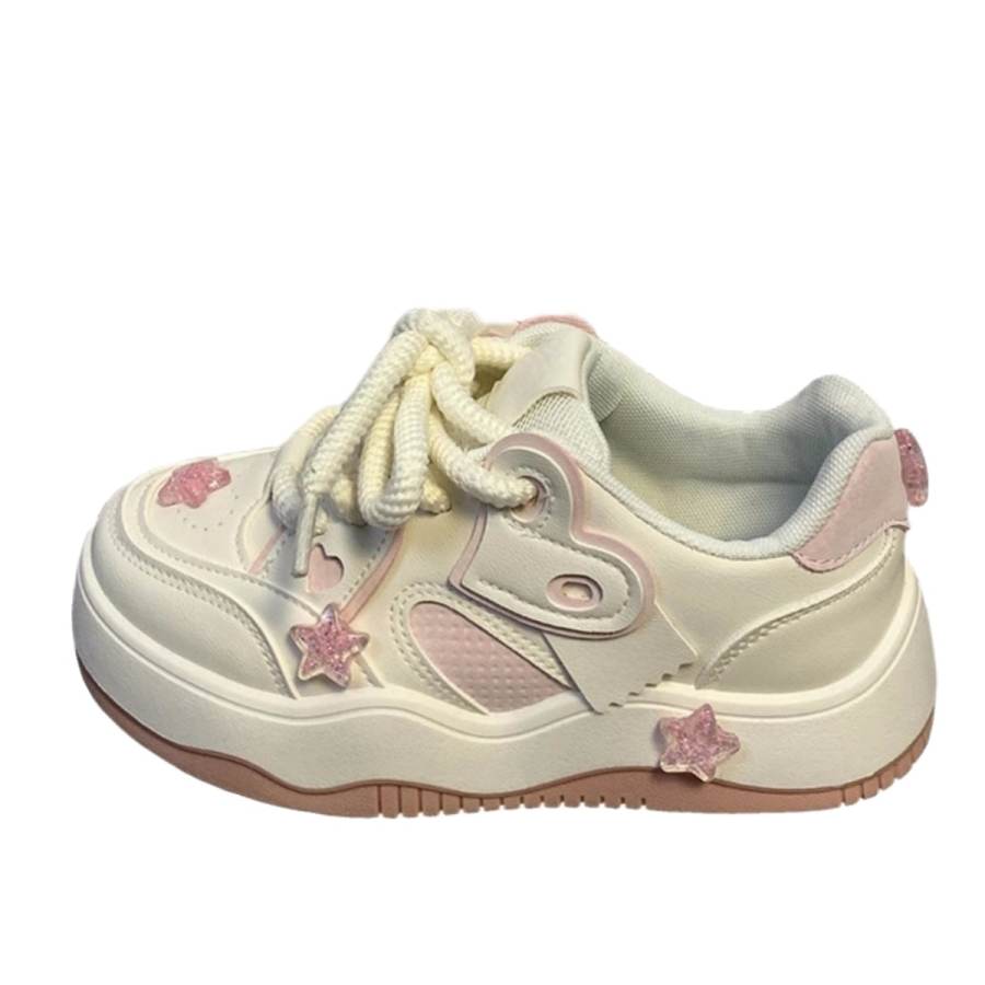 CPXO Synthetic Leather Low top Skateboard Shoes Women's Pink