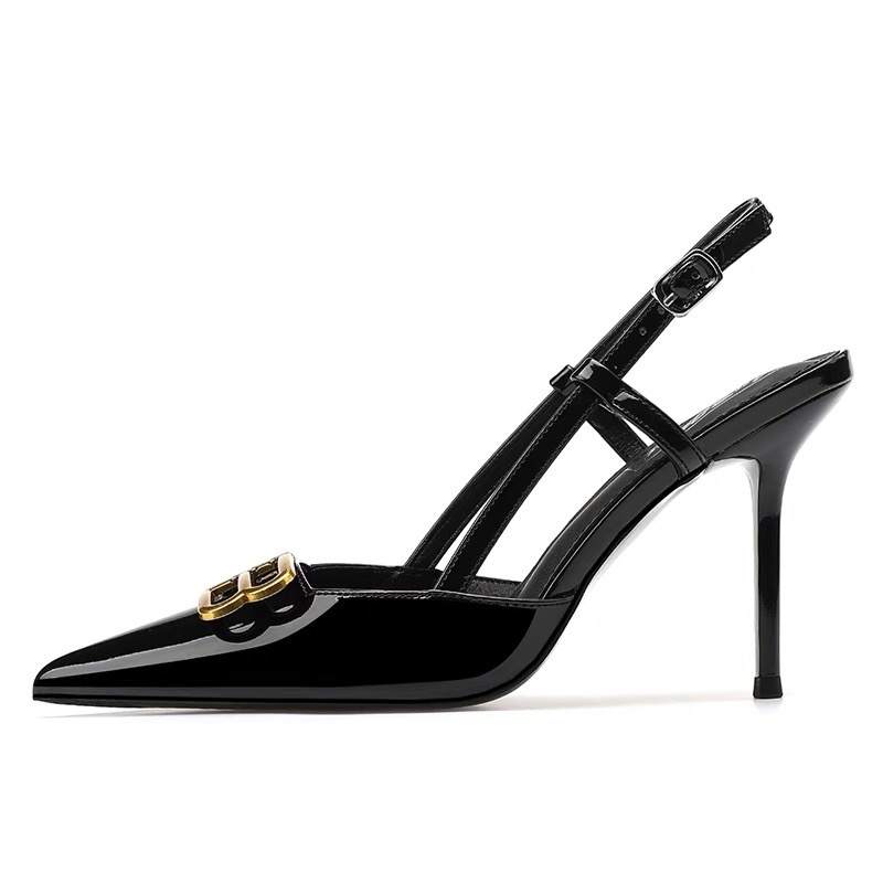 CZRSK Slim Heel High Heels Women's Black