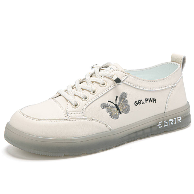 Reivantix Reivanti Microfiber Leather Low top Skateboard Shoes Women's Beige Gray