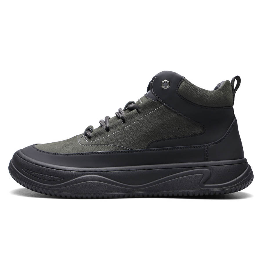 D:FUSE SCANDINAVIA D FUSE SCANDINAVIA Cow Leather Casual Shoes Men's Black Gray