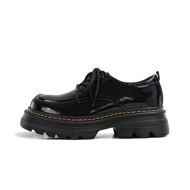 LAOMIAO Cow Split Leather Casual Shoes Women's Black