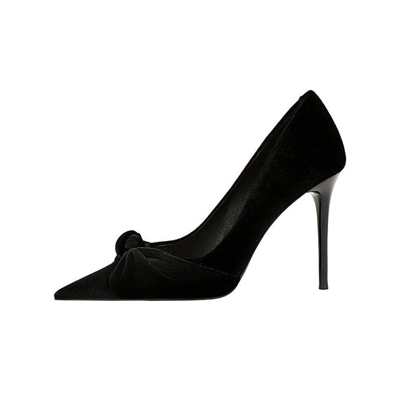 BIGTREE BIGTREE Suede Slim Heel High Heels Women's