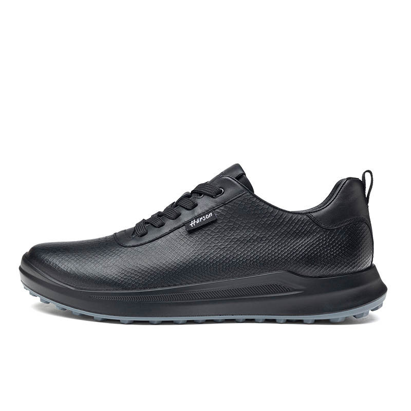 HARSON Cow Leather Casual Shoes Men's Black Gray