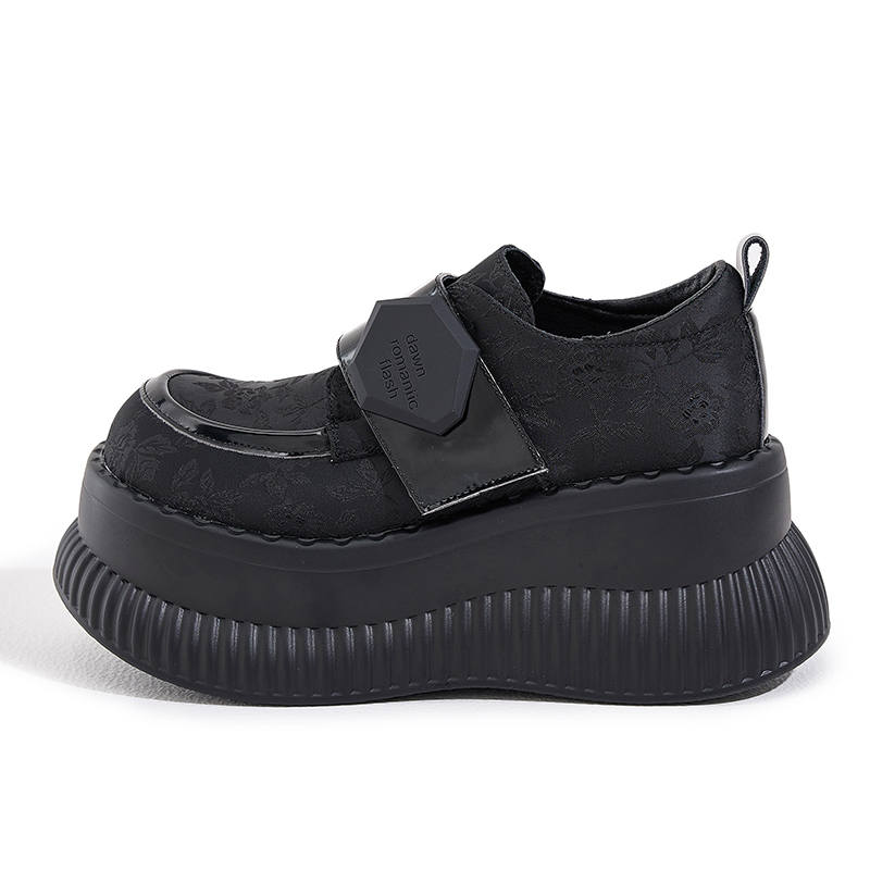 MILANLIANGE Fabric Casual Shoes 8.5 Cm Women's Black