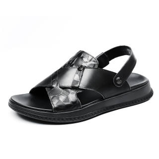 JIEDESEN Beach Sandals Men's Black/Dark Brown