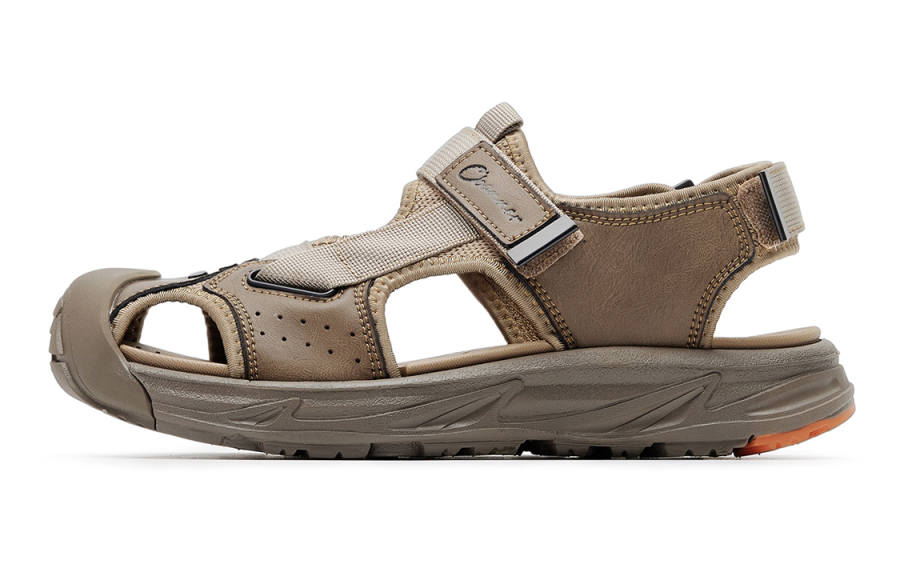 C°BANNER C°BANNER Leather Beach Sandals Men's Khaki
