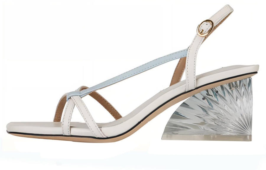 YUUL YIE Leather One Strap Sandals Women's White