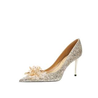 CPXO Slim Heel High Heels Women's Champagne