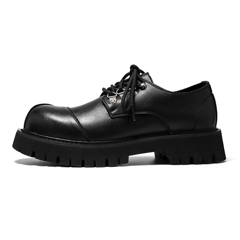 ZONEJOY Versatile Casual Shoes Chunky Derby Shoes Men's Black