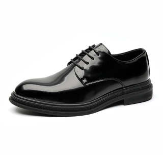 KAQIAODI Microfiber Leather Dress Shoes Men's Black