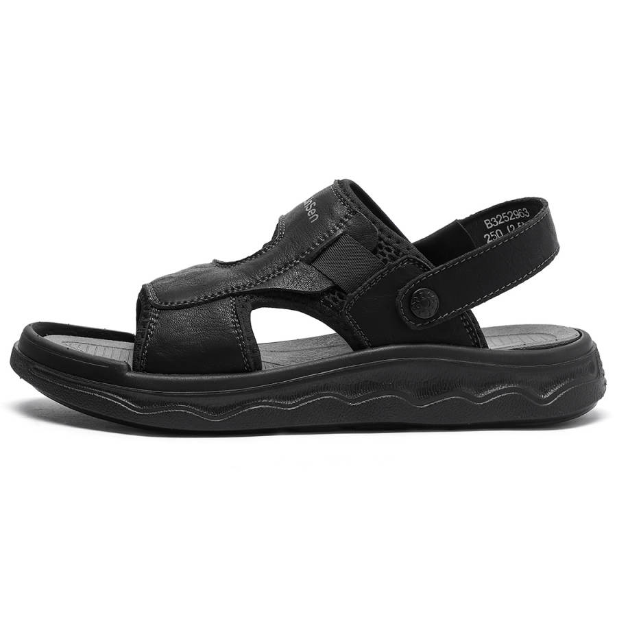 Mulinsen Beach Sandals Men's Dark Brown/Black