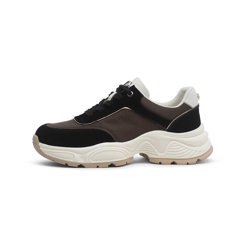 Coup De Foudre Cow Split Leather Cushioning Height Increasing Cushioning Height Increasing Low top Chunky Sneakers