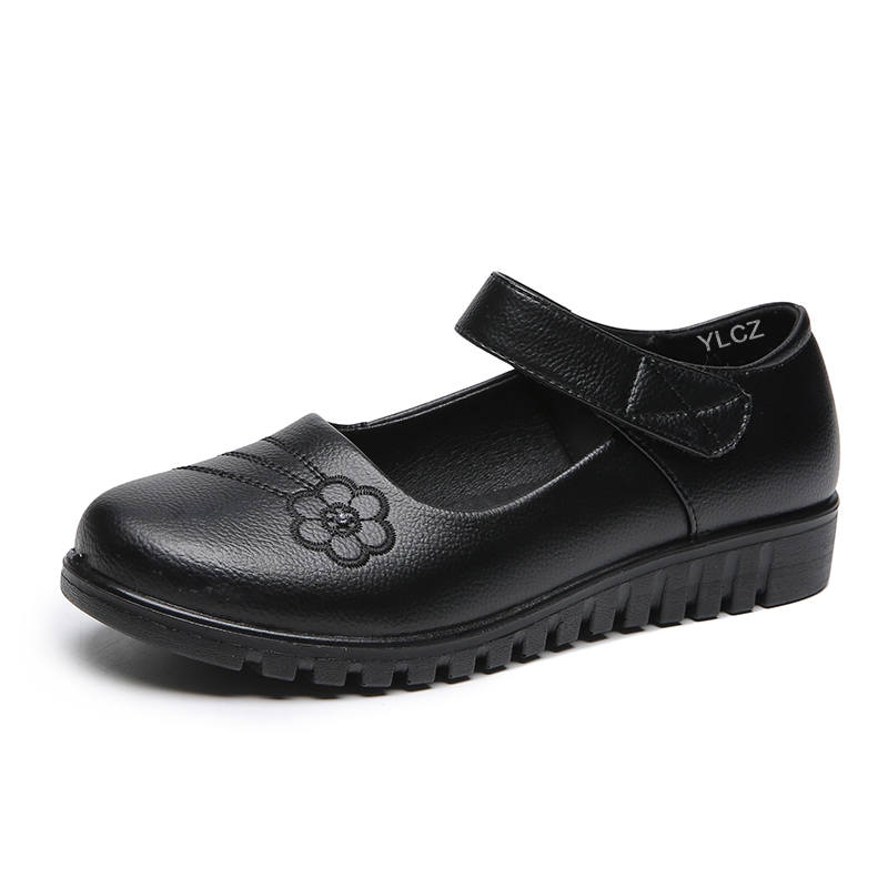 YILICHUANZHANG Leather Casual Shoes Women's Black