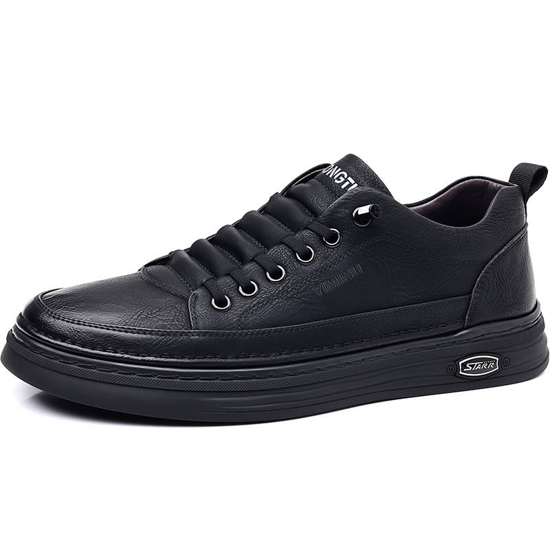 YIMINU Cow Leather Skateboard Shoes