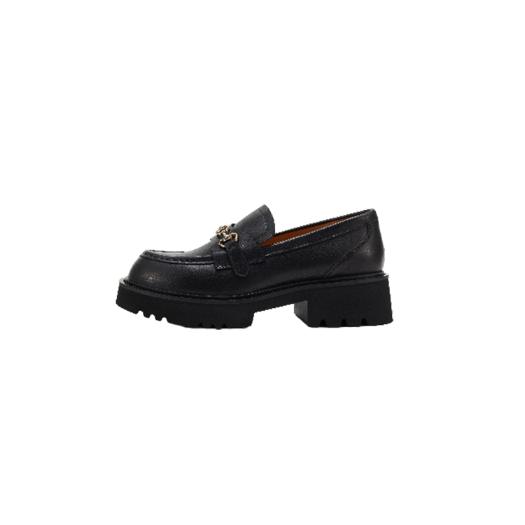 Teenie Weenie Cow Leather Loafers Women's Black
