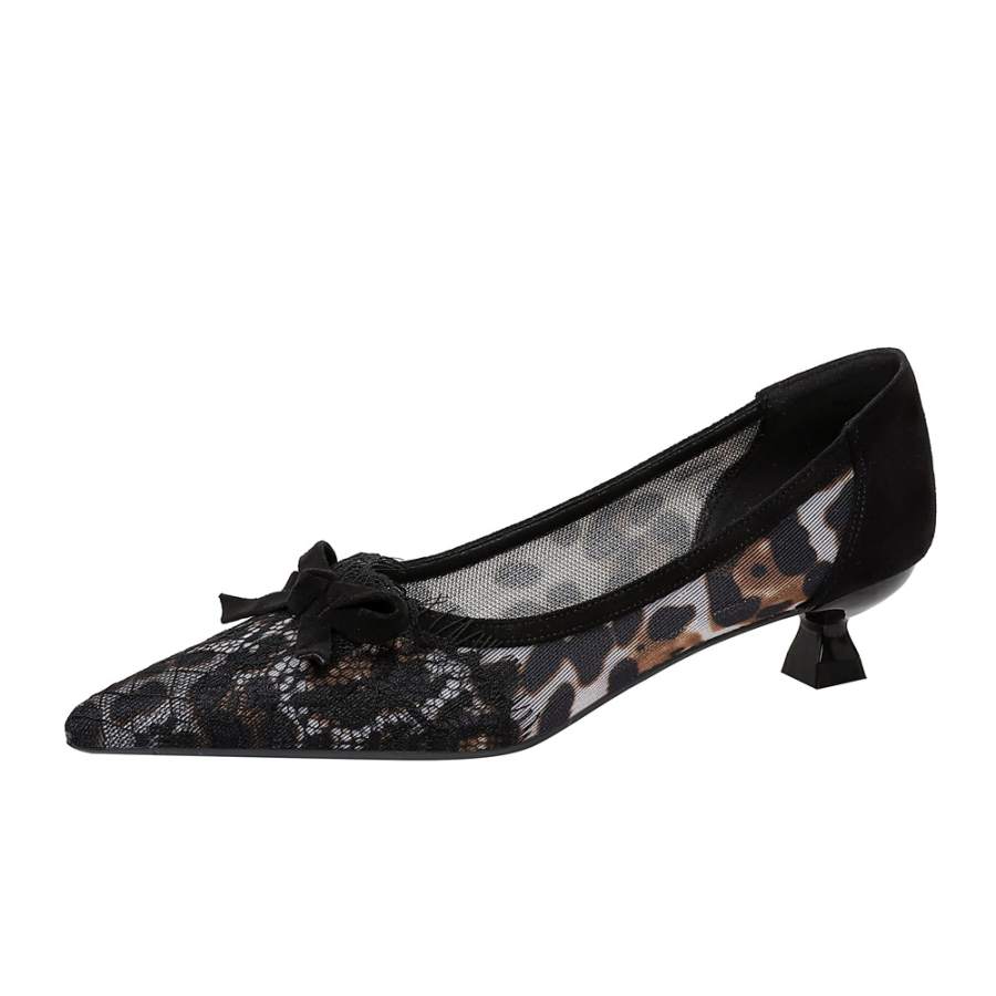 QITUMAUL Slim Heel High Heels Women's Black