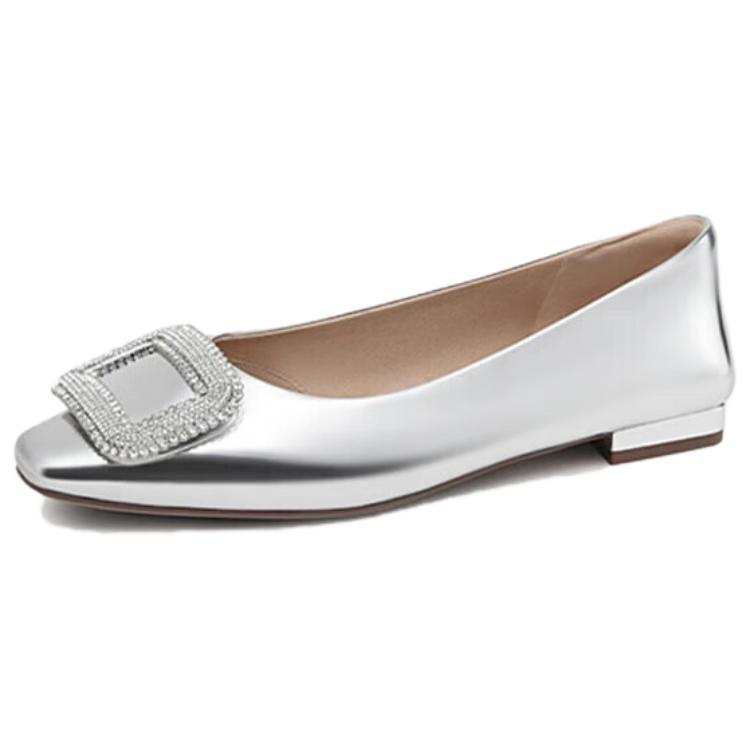 C°BANNER Sheepskin Casual Shoes Women's Silver