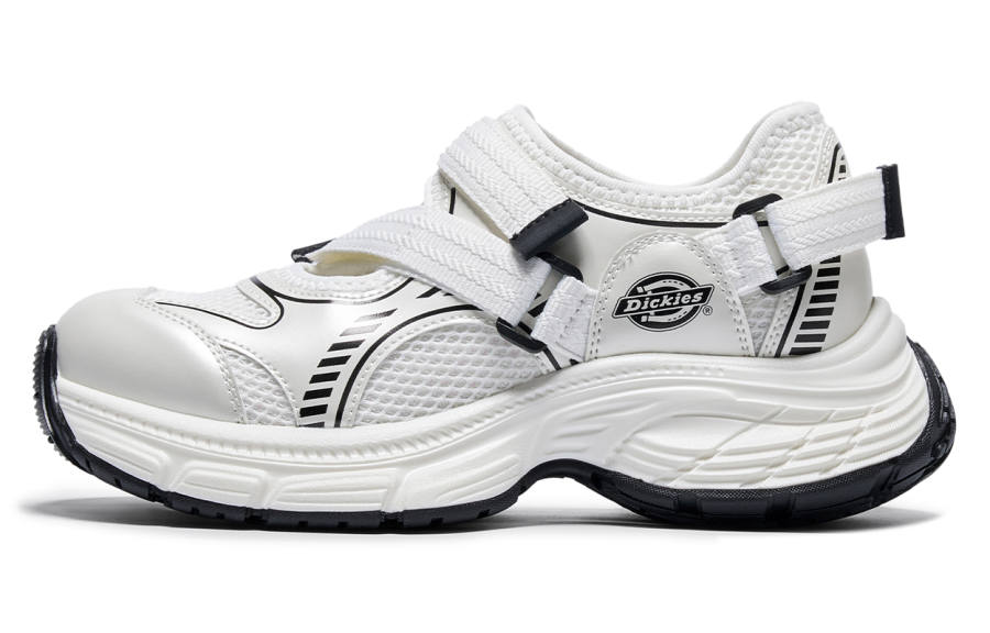 Dickies Textile, Synthetic Leather Abrasion Resistant Breathable Low top Chunky Sneakers Women's Ecru