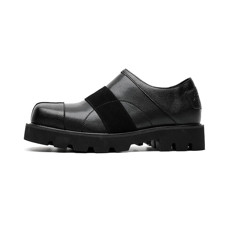 LUOMAIKE Microfiber Leather Casual Shoes Men's Black