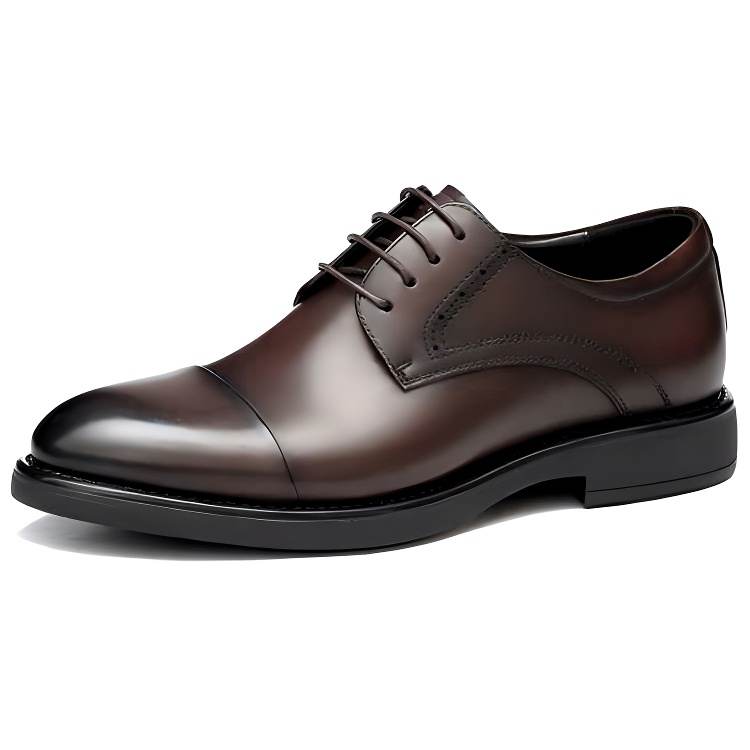 SAINT ANGELO Top Grain Cow Leather Dress Shoes Men's Coffee