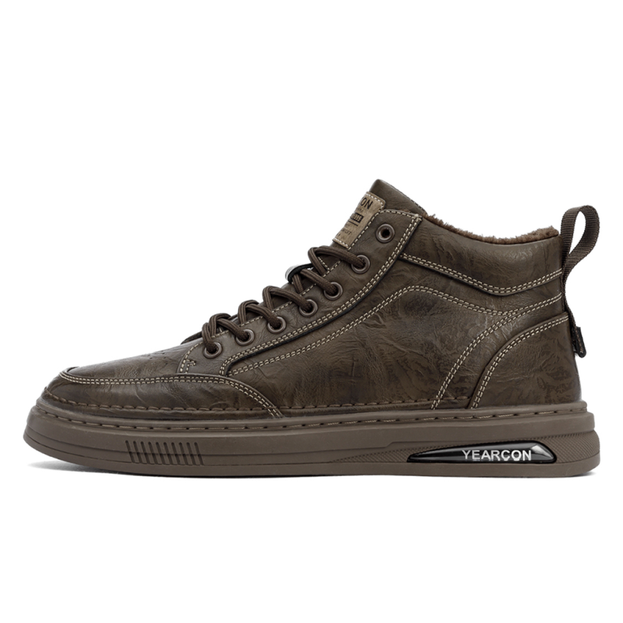 YEARCON YEARCON Leather Mid top Skateboard Shoes Men's