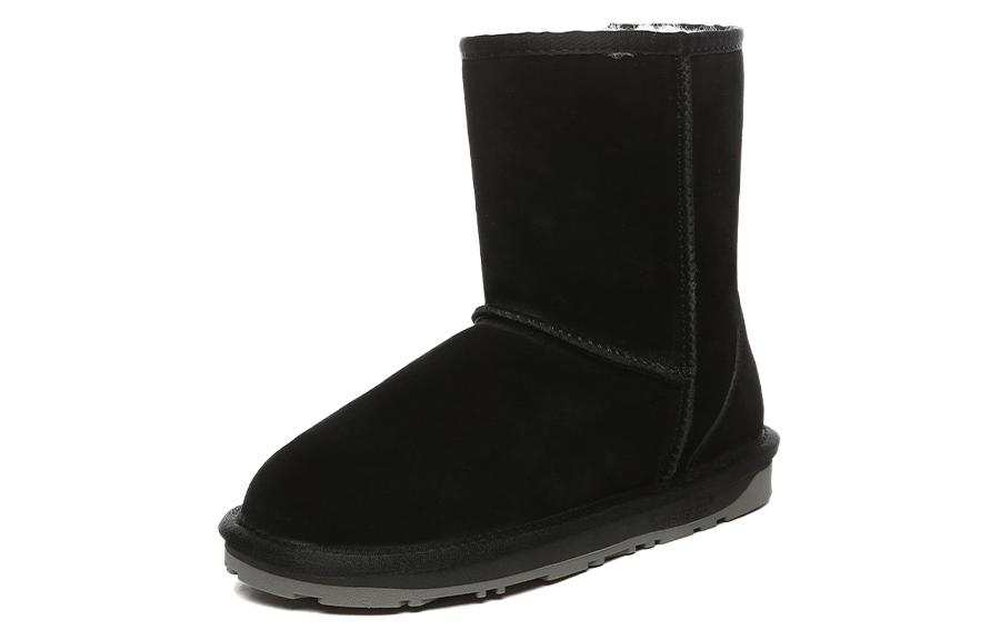 EVERAU Cow Split Leather Short Snow Boots Women's