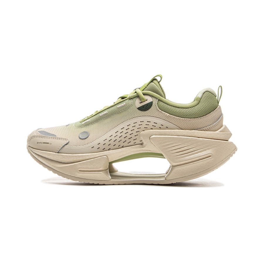 Li-Ning Li Ning Shadow CRC Slip Resistant Rebound Low top Casual Shoes Men's Beige Green