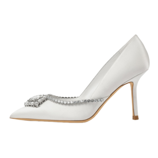 Houseofavenues Sakura Holding Flowers Collection High Heels Women's White