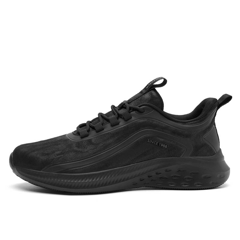 AOKANG Textile, Mesh Cushioning Abrasion Resistant Coverage Slip Resistant Low top Casual Shoes Men's Black