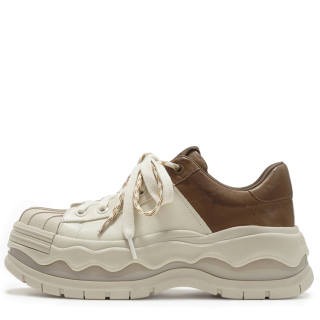 VITTORIO VENTURA Cow Leather Low top Casual Shoes Women's Apricot & Brown