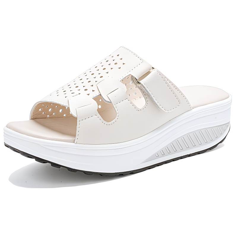 Reivantix Reivanti Slip Resistant Slide Slippers Women's Beige