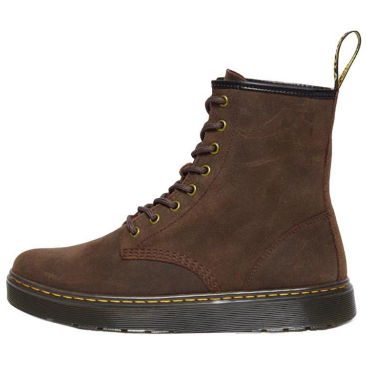 Dr.Martens Cow Leather Short Combat Boots Unisex Brown