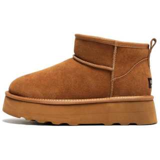 ACEMICKY Coverage Fleece Lined Thermal Snow Boots Unisex Chestnut