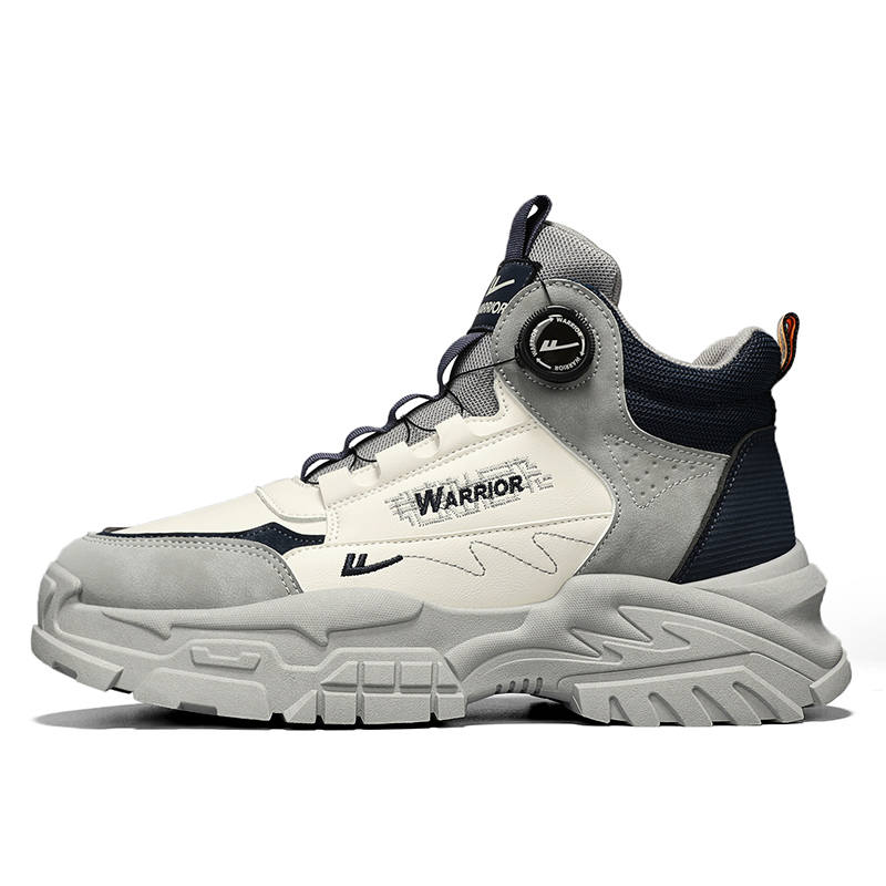 WARRIOR WARRIOR Ankle Length Combat Boots Men's Beige Gray Blue