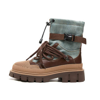 MALEMONKEY Crew Combat Boots 4cm Women's