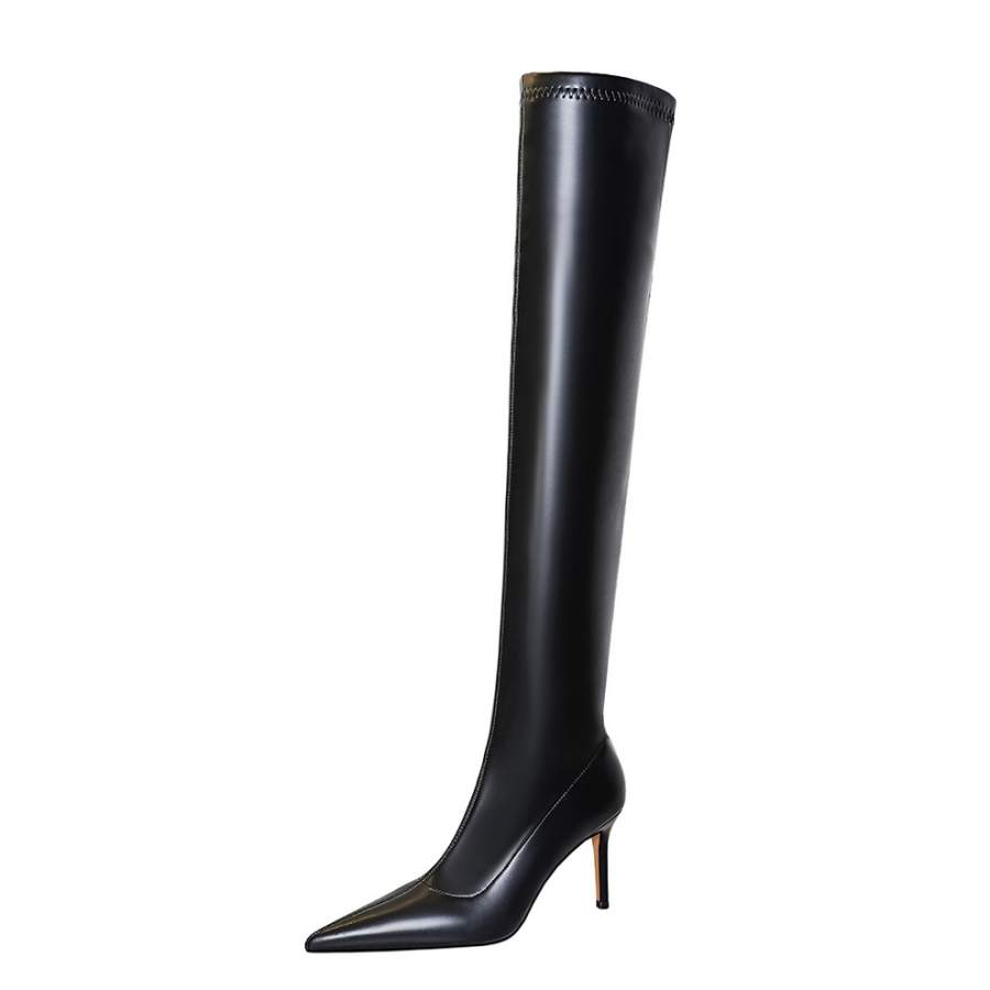YAFEI XUANYU Over the knee Boots Women's Black
