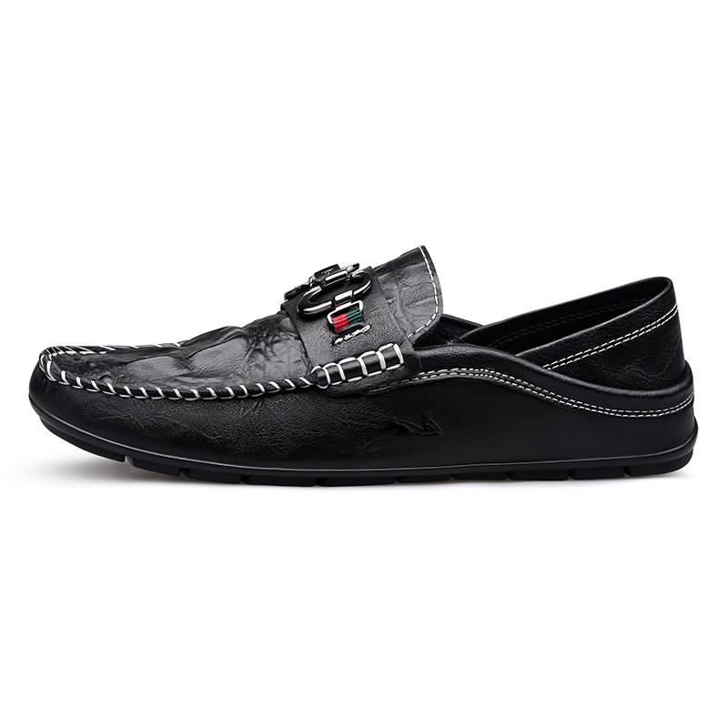 YINGLUNQISHI Cow Leather Casual Shoes Men's