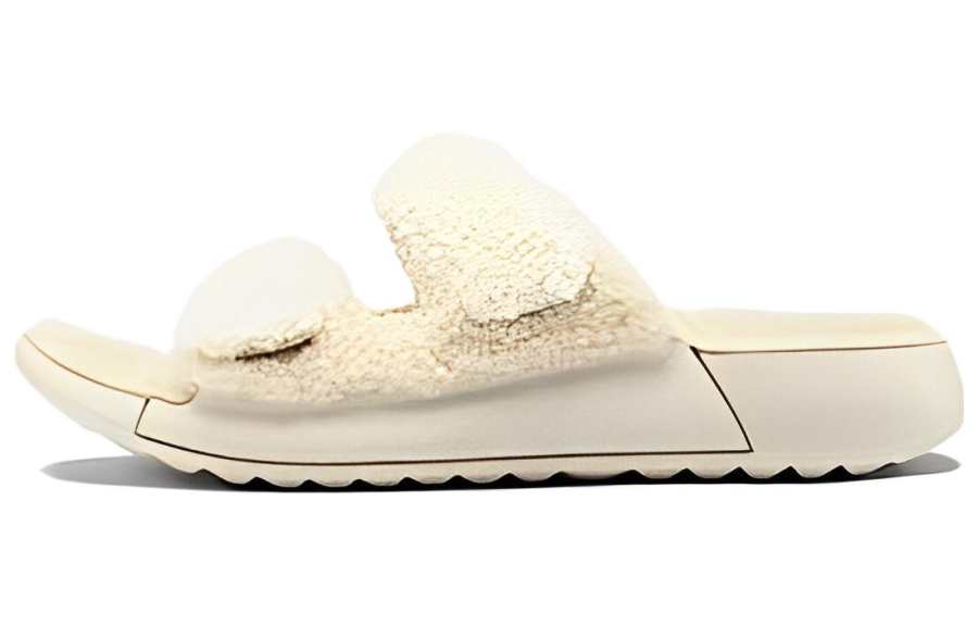Ecco Ecco Sheepskin Slide Slippers 3cm Women's Nude