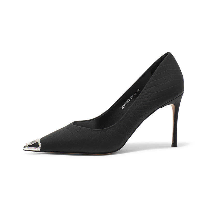 Coup De Foudre Top Grain Cow Leather Slim Heel High Heels 8.5cm Women's