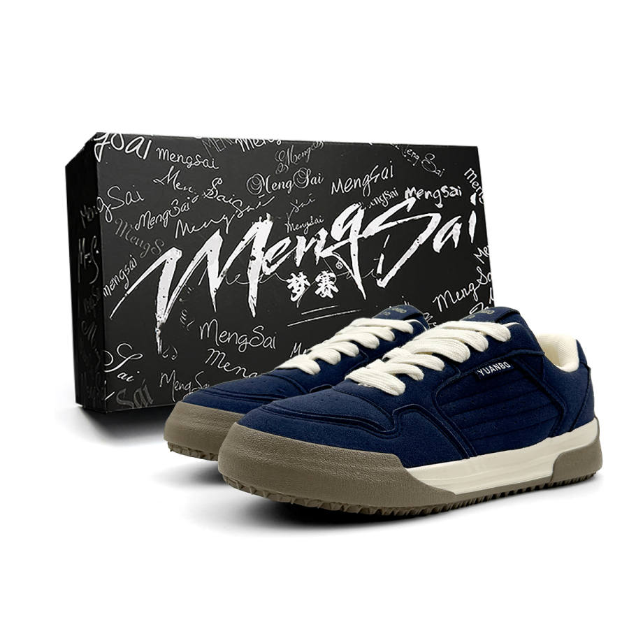 Mengsai Low top Skateboard Shoes Unisex Dark Blue Box