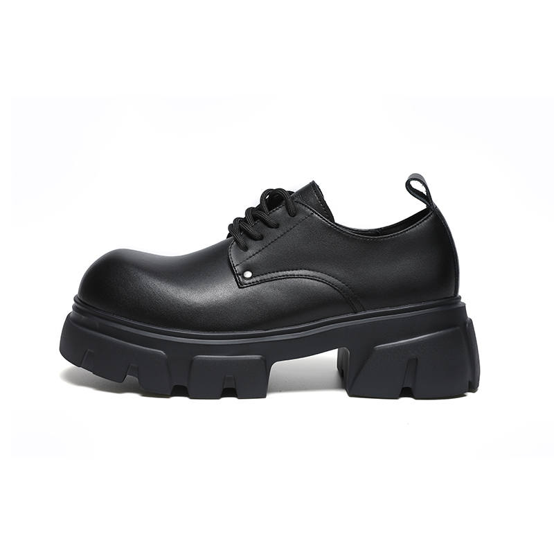 CHAOSHU Cow Split Leather Casual Shoes Men's Black