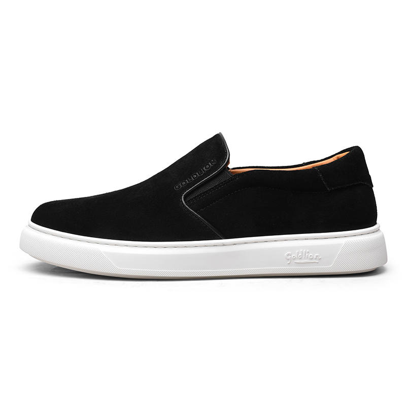 GOLDLION Cow Split Leather Men's Casual Shoes Men's