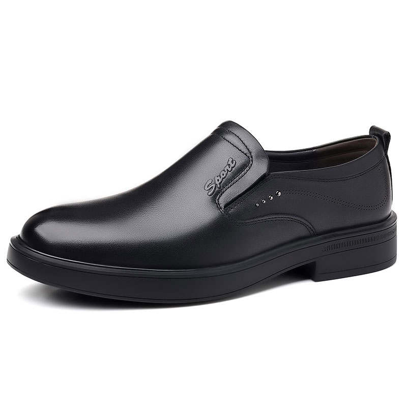 KAQIAODI Top Grain Cow Leather Dress Shoes Men's Black