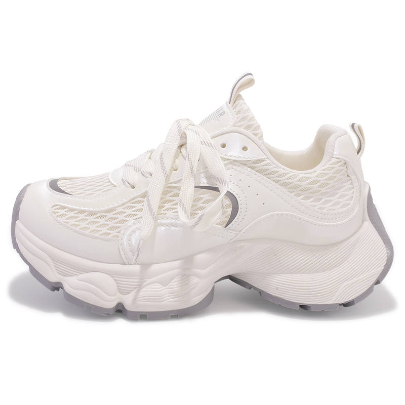 SNXR Fabric Low top Chunky Sneakers Women's White