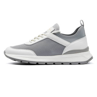 SEVEN Cow Leather Cushioning, Wear Resistant Low top Running Shoes Men's White
