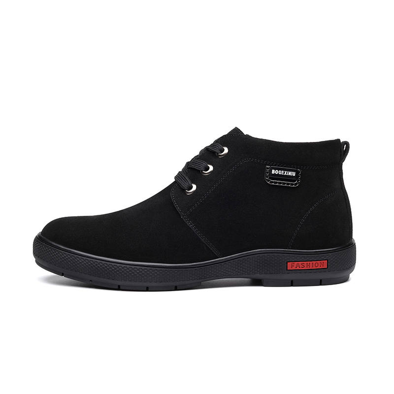 MINGYITU Cow Suede Ankle Boots Men's